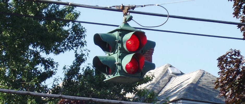 4-way 2-section beacon in Depew, New York 4-way flashing beacon in Depew, New York